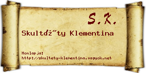 Skultéty Klementina névjegykártya